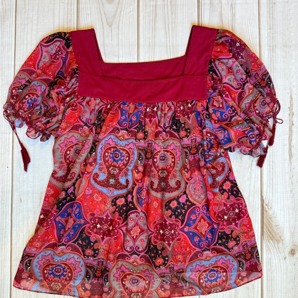 Lane Bryant Women's Print Square Neck Top